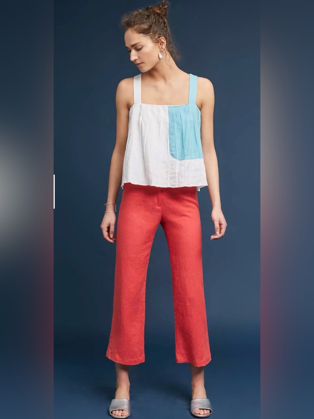 Mara Hoffman Coral Wide-Leg Linen Pants Size 2